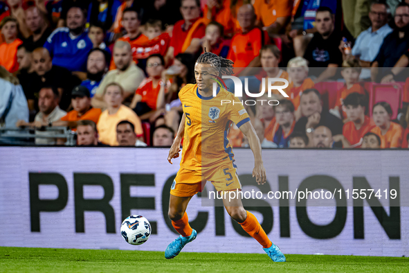 Netherlands defender Nathan Ake plays during the match between the Netherlands and Bosnia and Herzegovina at the Philips Stadium for the UEF...