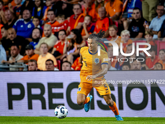 Netherlands defender Nathan Ake plays during the match between the Netherlands and Bosnia and Herzegovina at the Philips Stadium for the UEF...