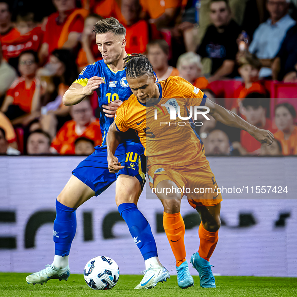 During the match between the Netherlands and Bosnia and Herzegovina at the Philips Stadium for the UEFA Nations League, League A, Group A3,...