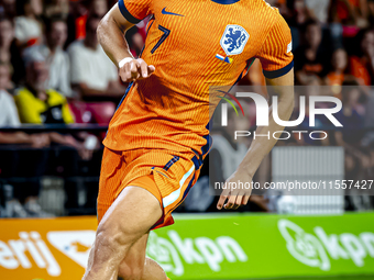 Netherlands midfielder Xavi Simons plays during the match between the Netherlands and Bosnia and Herzegovina at the Philips Stadium for the...