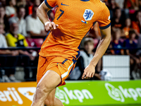 Netherlands midfielder Xavi Simons plays during the match between the Netherlands and Bosnia and Herzegovina at the Philips Stadium for the...