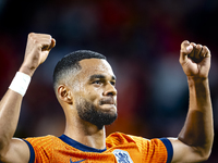 Netherlands forward Cody Gakpo celebrates the goal during the match between the Netherlands and Bosnia and Herzegovina at the Philips Stadiu...