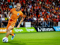 Netherlands midfielder Xavi Simons plays during the match between the Netherlands and Bosnia and Herzegovina at the Philips Stadium for the...