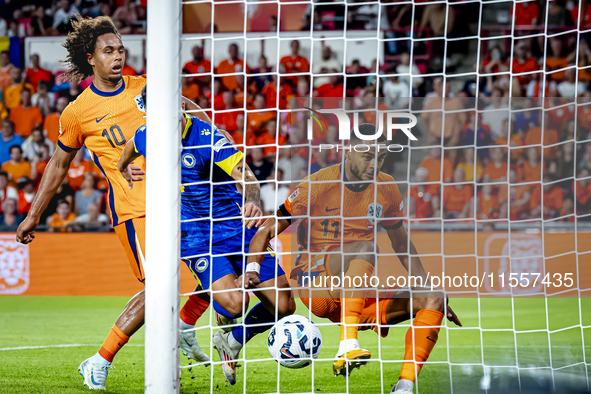 During the match between the Netherlands and Bosnia and Herzegovina at the Philips Stadium for the UEFA Nations League, League A, Group A3,...