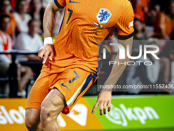 Netherlands midfielder Xavi Simons plays during the match between the Netherlands and Bosnia and Herzegovina at the Philips Stadium for the...