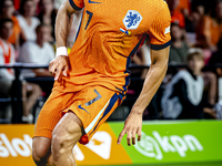 Netherlands midfielder Xavi Simons plays during the match between the Netherlands and Bosnia and Herzegovina at the Philips Stadium for the...