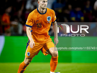 Netherlands defender Matthijs de Ligt plays during the match between the Netherlands and Bosnia and Herzegovina at the Philips Stadium for t...