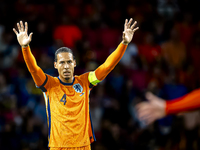 Netherlands defender Virgil van Dijk plays during the match between the Netherlands and Bosnia and Herzegovina at the Philips Stadium for th...