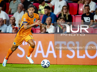 Netherlands midfielder Tijani Reijnders plays during the match between the Netherlands and Bosnia and Herzegovina at the Philips Stadium for...