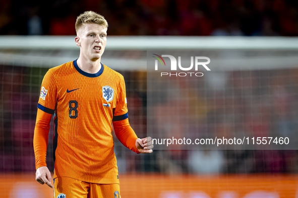 Netherlands midfielder Jerdy Schouten plays during the match between the Netherlands and Bosnia and Herzegovina at the Philips Stadium for t...