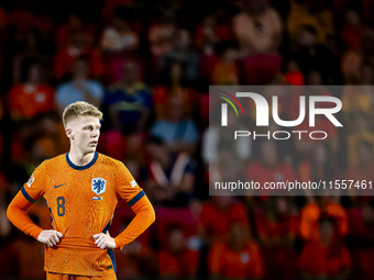 Netherlands midfielder Jerdy Schouten plays during the match between the Netherlands and Bosnia and Herzegovina at the Philips Stadium for t...