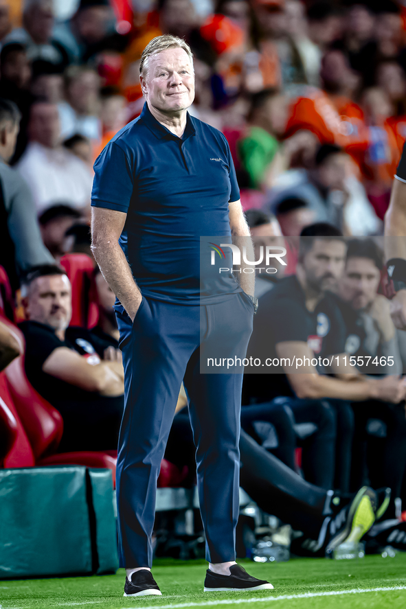 Netherlands trainer Ronald Koeman during the match between the Netherlands and Bosnia and Herzegovina at the Philips Stadium for the UEFA Na...