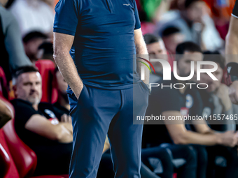 Netherlands trainer Ronald Koeman during the match between the Netherlands and Bosnia and Herzegovina at the Philips Stadium for the UEFA Na...