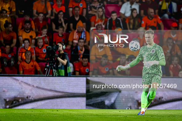 Netherlands goalkeeper Bart Verbruggen during the match between the Netherlands and Bosnia and Herzegovina at the Philips Stadium for the UE...