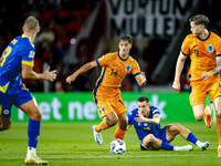 Netherlands midfielder Tijani Reijnders plays during the match between the Netherlands and Bosnia and Herzegovina at the Philips Stadium for...