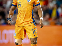 Netherlands midfielder Quinten Timber plays during the match between the Netherlands and Bosnia and Herzegovina at the Philips Stadium for t...