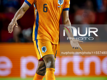 Netherlands midfielder Ryan Gravenberch plays during the match between the Netherlands and Bosnia and Herzegovina at the Philips Stadium for...