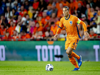 Netherlands defender Virgil van Dijk plays during the match between the Netherlands and Bosnia and Herzegovina at the Philips Stadium for th...