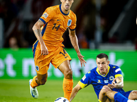 Netherlands midfielder Tijani Reijnders plays during the match between the Netherlands and Bosnia and Herzegovina at the Philips Stadium for...