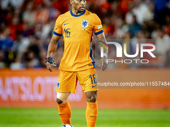 Netherlands midfielder Quinten Timber plays during the match between the Netherlands and Bosnia and Herzegovina at the Philips Stadium for t...