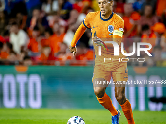 Netherlands defender Virgil van Dijk plays during the match between the Netherlands and Bosnia and Herzegovina at the Philips Stadium for th...