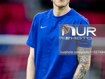 Netherlands forward Wout Weghorst plays during the match between the Netherlands and Bosnia and Herzegovina at the Philips Stadium for the U...