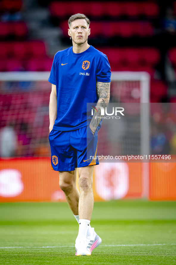 Netherlands forward Wout Weghorst plays during the match between the Netherlands and Bosnia and Herzegovina at the Philips Stadium for the U...