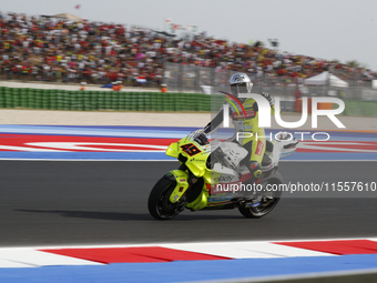 The warm-up session of the San Marino MotoGP Grand Prix takes place at the Misano World Circuit Marco-Simoncelli in Misano Adriatico, Italy,...