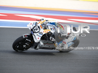 The warm-up session of the San Marino MotoGP Grand Prix takes place at the Misano World Circuit Marco-Simoncelli in Misano Adriatico, Italy,...