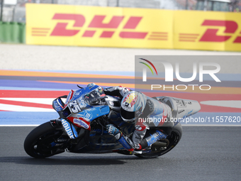 The warm-up session of the San Marino MotoGP Grand Prix takes place at the Misano World Circuit Marco-Simoncelli in Misano Adriatico, Italy,...