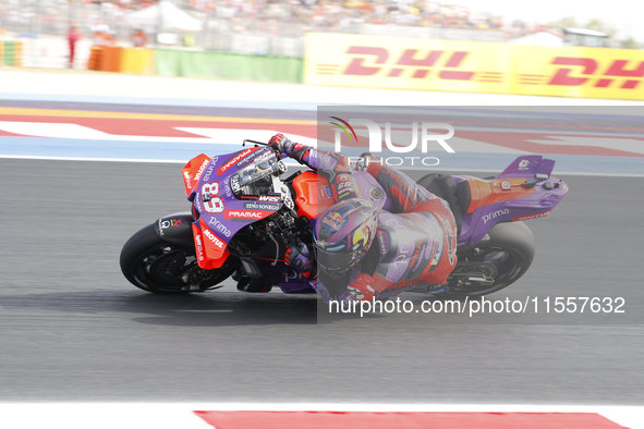 The warm-up session of the San Marino MotoGP Grand Prix takes place at the Misano World Circuit Marco-Simoncelli in Misano Adriatico, Italy,...