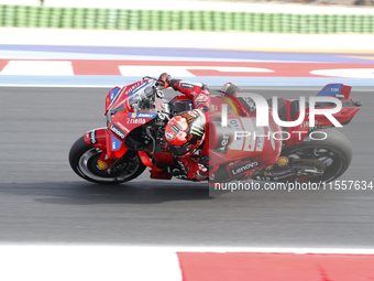 The warm-up session of the San Marino MotoGP Grand Prix takes place at the Misano World Circuit Marco-Simoncelli in Misano Adriatico, Italy,...