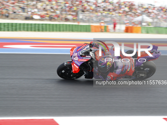 The warm-up session of the San Marino MotoGP Grand Prix takes place at the Misano World Circuit Marco-Simoncelli in Misano Adriatico, Italy,...