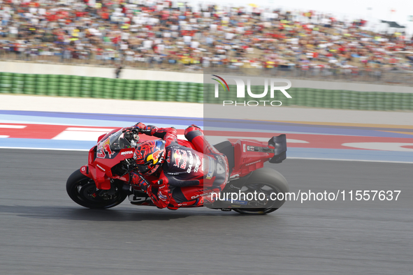 The warm-up session of the San Marino MotoGP Grand Prix takes place at the Misano World Circuit Marco-Simoncelli in Misano Adriatico, Italy,...