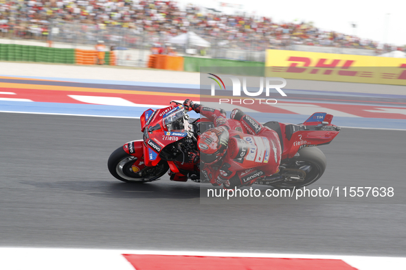 The warm-up session of the San Marino MotoGP Grand Prix takes place at the Misano World Circuit Marco-Simoncelli in Misano Adriatico, Italy,...