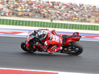 The warm-up session of the San Marino MotoGP Grand Prix takes place at the Misano World Circuit Marco-Simoncelli in Misano Adriatico, Italy,...