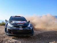 Driver Sebastien Ogier and co-driver Vincent Landais of the team Toyota Gazoo Racing WRT, Toyota GR Yaris Rally1 Hybrid, face the second day...