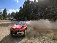 Yohan Rossel and co-driver Arnaud Dunand of the team AEC - DG Sport Competition Citroen C3 face the second day of the race during the FIA Wo...