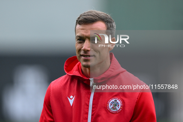 Shaun Whalley of Accrington Stanley during the Sky Bet League 2 match between Notts County and Accrington Stanley at Meadow Lane in Nottingh...