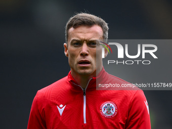 Shaun Whalley of Accrington Stanley during the Sky Bet League 2 match between Notts County and Accrington Stanley at Meadow Lane in Nottingh...