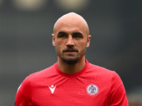 Farrend Rawson of Accrington Stanley during the Sky Bet League 2 match between Notts County and Accrington Stanley at Meadow Lane in Notting...