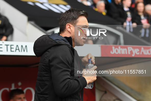 Stuart Maynard manages Notts County during the Sky Bet League 2 match between Notts County and Accrington Stanley at Meadow Lane in Nottingh...