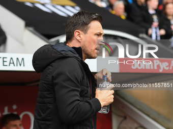 Stuart Maynard manages Notts County during the Sky Bet League 2 match between Notts County and Accrington Stanley at Meadow Lane in Nottingh...