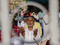 A Kashmiri Muslim devotee prays during annual congregational prayers called ''Khoja Digar'' on the 3rd of Rabi-ul-Awwal, the third month of...