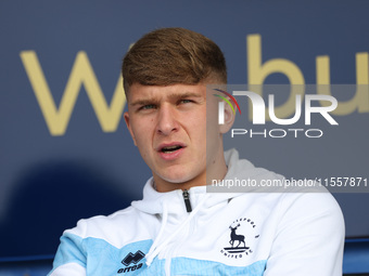 Louis Stephenson of Hartlepool United looks on during the Vanarama National League match between Hartlepool United and FC Halifax Town at Vi...