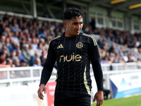 Angelo Capello of FC Halifax Town during the Vanarama National League match between Hartlepool United and FC Halifax Town at Victoria Park i...