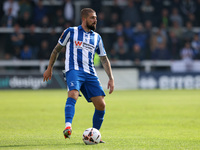 Kieron Freeman of Hartlepool United is in action during the Vanarama National League match between Hartlepool United and FC Halifax Town at...