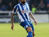 Kieron Freeman of Hartlepool United is in action during the Vanarama National League match between Hartlepool United and FC Halifax Town at...