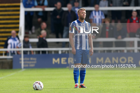 Nicky Featherstone of Hartlepool United is in action during the Vanarama National League match between Hartlepool United and FC Halifax Town...