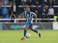 Kieron Freeman of Hartlepool United is in action during the Vanarama National League match between Hartlepool United and FC Halifax Town at...